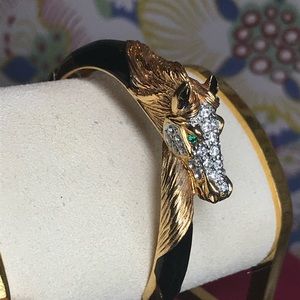 Vintage costume Enamel and gold toned bracelet